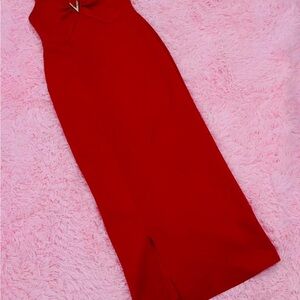 River Island Bold Red Pencil Skirt